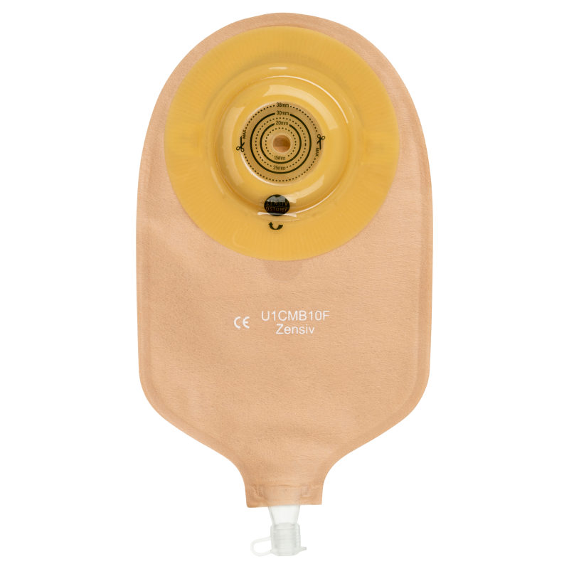 U1СMB10F Уростомний мішок Зенсів однокомпонентний, з конвексною пластиною, непрозорий, з оглядовим вікном, ОДВ 10-38мм